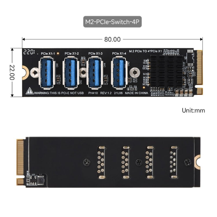 Waveshare 23316 M.2 to PCIe 4-Ch Expander, Using With PCIe X1 to PCIe X16 -  by Waveshare | Online Shopping UK | buy2fix