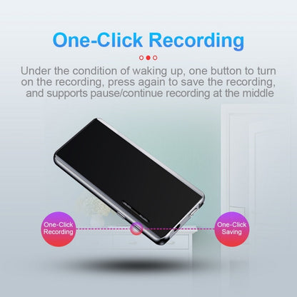 M13 High-Definition Noise Reduction Recorder Music MP4 Player, Support Recording / E-Book / TF Card Without Bluetooth(Black), Capacity: 8GB - Consumer Electronics by buy2fix | Online Shopping UK | buy2fix