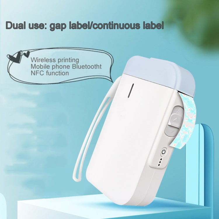 B100 Handheld Portable Bluetooth Mini Label Receipt Printer USB Charging Printer, Specification: Machine+White Label 10 Rolls - Printer by buy2fix | Online Shopping UK | buy2fix