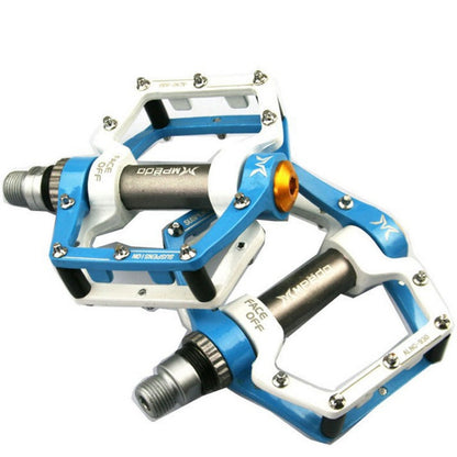 MPEDA Mountain Bike Bearing Pedal Ultra-Light Aluminum Alloy Non-Slip Bearing Pedal, Size: 930(White Blue) - Outdoor & Sports by MPEDA | Online Shopping UK | buy2fix