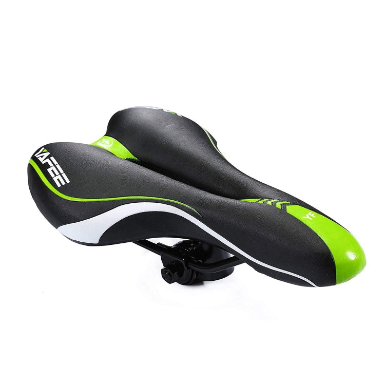 YAFEE YF-1034-3 Soft Mountain Bike Seat Mountain Bike Hollow Breathable Saddle Seat Cushion Bicycle Seat(Black Green) - Outdoor & Sports by YAFEE | Online Shopping UK | buy2fix