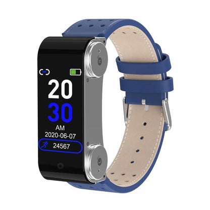 L890 1.14 inch TFT Color Screen Sports Bracelet with Bluetooth Headset, Support Call Reminder/Heart Rate Measurement/Blood Pressure Monitoring/Body Temperature Measurement(Blue) - Smart Wear by buy2fix | Online Shopping UK | buy2fix