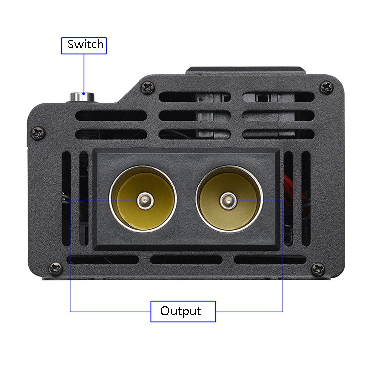 XUYUAN 4000W Car Inverter LED Colorful Atmosphere Light 4 USB Charging Converter, Specification: 12V-220V - Modified Square Wave by buy2fix | Online Shopping UK | buy2fix