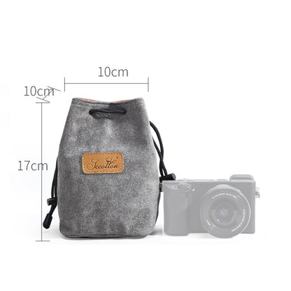 S.C.COTTON Liner Shockproof Digital Protection Portable SLR Lens Bag Micro Single Camera Bag Square Gray S - Camera Accessories by S.C.COTTON | Online Shopping UK | buy2fix