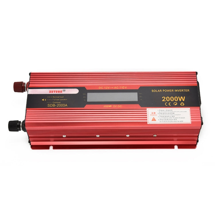 XUYUAN 2000W Car Battery Inverter with LCD Display, Specification: 12V to 110V -  by XUYUAN | Online Shopping UK | buy2fix