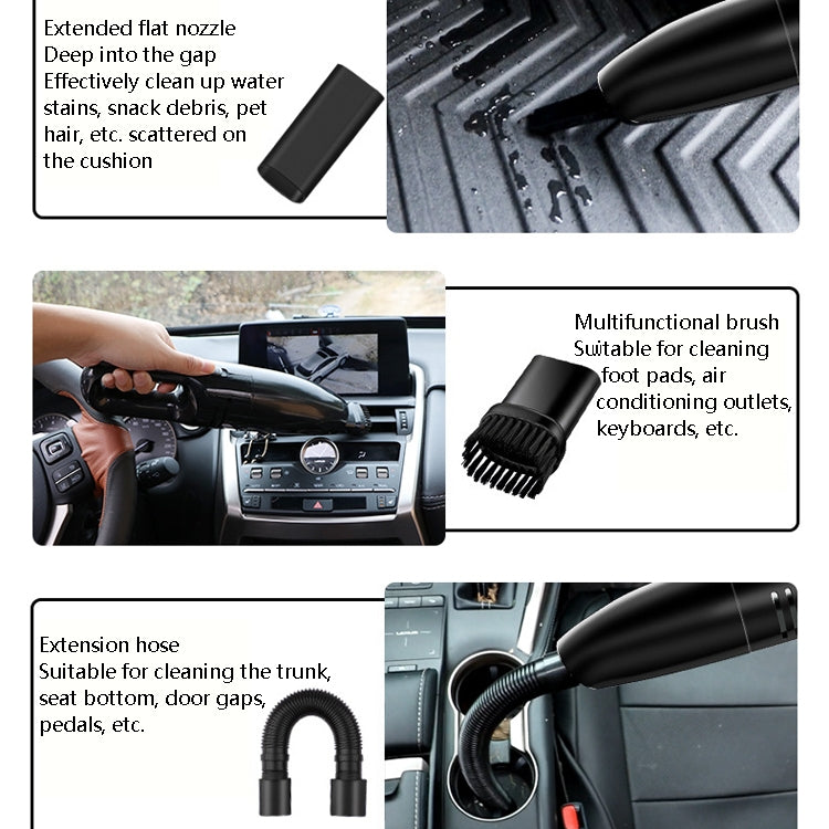Car Handheld Portable Vacuum Cleaner Small Car Vacuum Cleaner Wireless Black - Vacuum Cleaner by buy2fix | Online Shopping UK | buy2fix