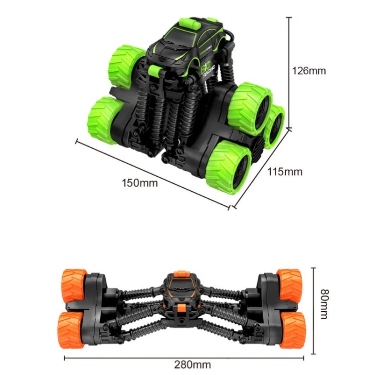 Remote Control Off-Road Tumbling Stunt Car Climbing Telescopic Deformation Toy Remote Control Car(Black Green) - RC Cars by buy2fix | Online Shopping UK | buy2fix