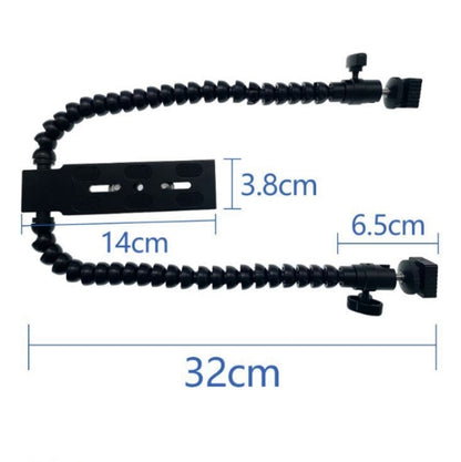 Flexible Dual Arm Hot Shoe Flash Bracket Mount Holder Bracket - Camera Accessories by buy2fix | Online Shopping UK | buy2fix