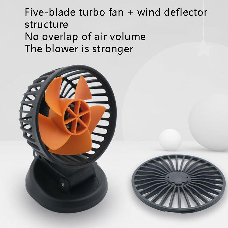 F409 Car Fan General Car Shaking Head Fan(USB Interface 5V) - Heating & Fans by buy2fix | Online Shopping UK | buy2fix