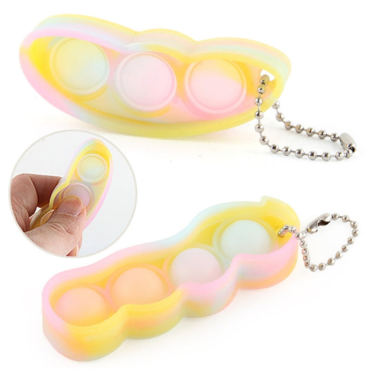 3 Pairs  Decompression Finger Bubble Fan Keychain Pressed Venting Finger Squeezed Toys - Squeeze Toys by buy2fix | Online Shopping UK | buy2fix