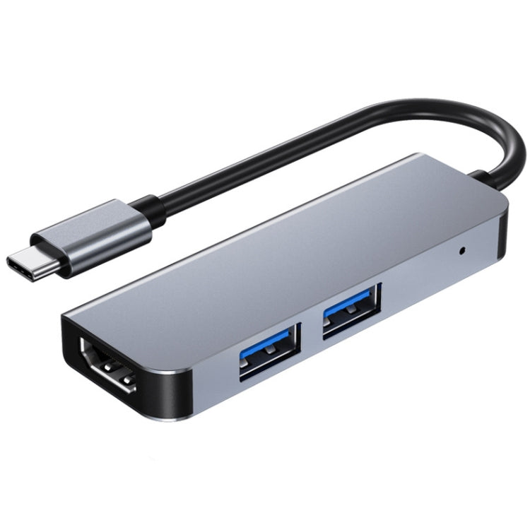 3 In 1 USB-C / Type-C To 4K HDMI + 2 USB 3.0 Ports Multifunctional HUB Docking Station - Computer & Networking by buy2fix | Online Shopping UK | buy2fix