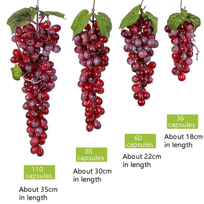 2 Bunches 110 Red Grapes Simulation Fruit Simulation Grapes PVC with Cream Grape Shoot Props - Camera Accessories by buy2fix | Online Shopping UK | buy2fix