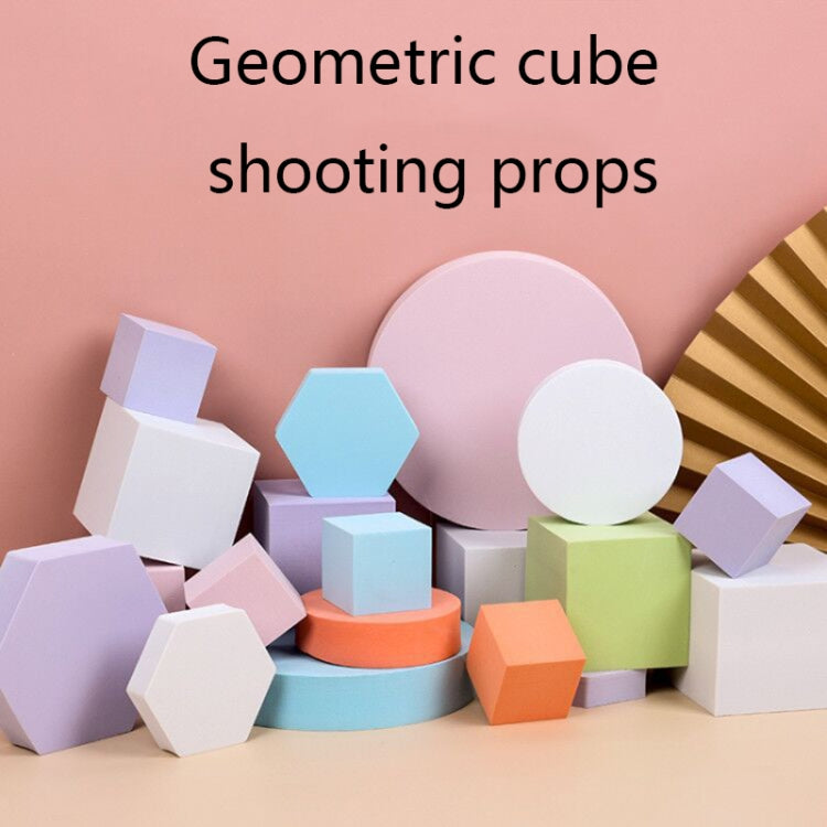 8 PCS Geometric Cube Photo Props Decorative Ornaments Photography Platform, Colour: Small Light Pink Cylinder - Camera Accessories by buy2fix | Online Shopping UK | buy2fix