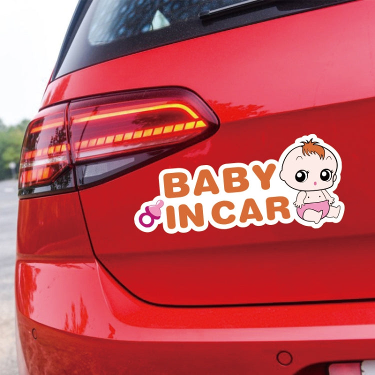 10 PCS There Is A Baby In The Car Stickers Warning Stickers Style: CT223Y Blue Bottom Bottle Adhesive Stickers - Warning Sticker by buy2fix | Online Shopping UK | buy2fix