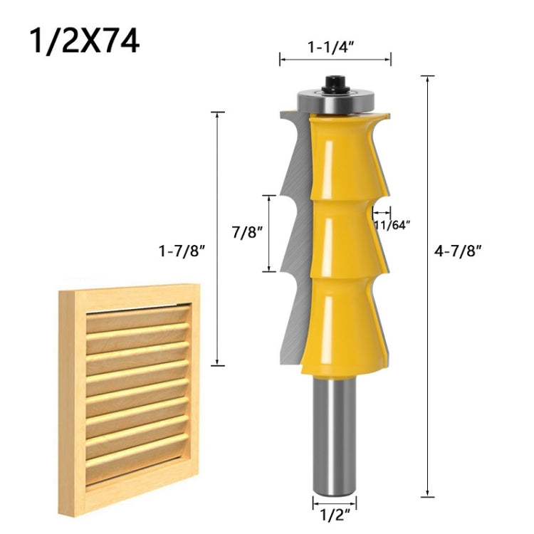 1/2 Inch Handle Blind Handrail Line Cutter Woodworking Engraving Milling Cutter - Others by buy2fix | Online Shopping UK | buy2fix