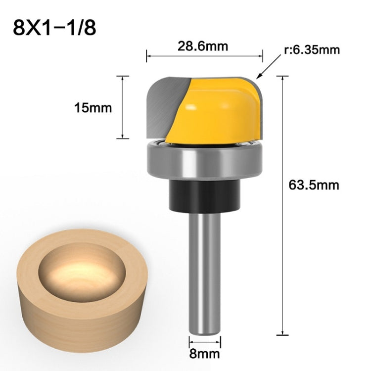 8-Handle Copy Type Deep Round Bottom Woodworking Milling Cutter Engraving Machine Keyhole Cutter - Others by buy2fix | Online Shopping UK | buy2fix