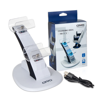 OIVO IV-P5234 Gamepad Aircraft Two-Seater Charger For PS5(White) - Toys & Hobbies by OIVO | Online Shopping UK | buy2fix