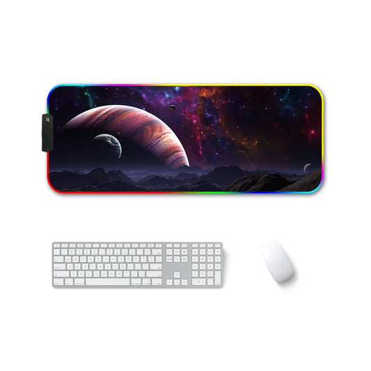 300x800x3mm F-01 Rubber Thermal Transfer RGB Luminous Non-Slip Mouse Pad(Vast Starry Sky) - Mouse Pads by buy2fix | Online Shopping UK | buy2fix