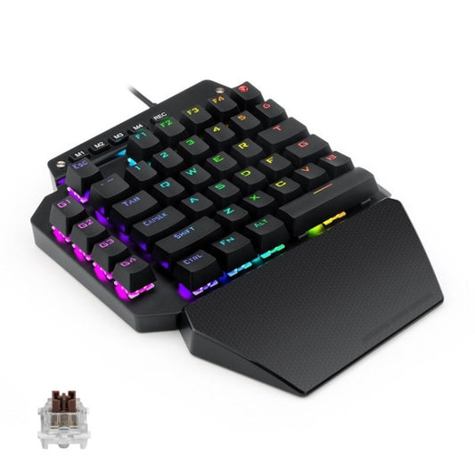 K700 44 Keys RGB Luminous Switchable Axis Gaming One-Handed Keyboard, Cable Length: 1m(Tea Shaft) - Wired Keyboard by buy2fix | Online Shopping UK | buy2fix