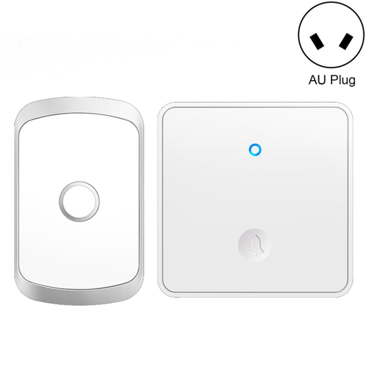 CACAZI FA50 1 For 1 Push-button Self-generating Wireless Doorbell, Plug:AU Plug(White) - Wireless Doorbell by CACAZI | Online Shopping UK | buy2fix