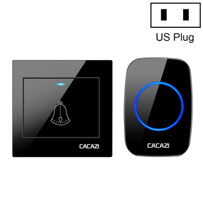 CACAZI H10 1 For 1 Wireless Smart Doorbell without Battery, Plug:US Plug(Black) - Security by CACAZI | Online Shopping UK | buy2fix