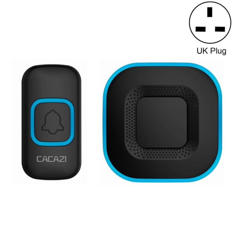 CACAZI V028F Wireless Music Doorbell without Battery, Plug:UK Plug(Black) - Wireless Doorbell by CACAZI | Online Shopping UK | buy2fix