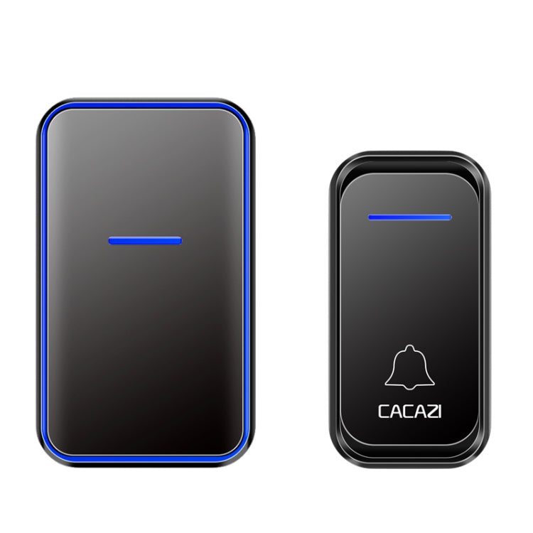 CACAZI Home Smart Digital Wireless Doorbell Remote Electronic Doorbell Elderly Pager, Style: EU Plug(Black) - Wireless Doorbell by CACAZI | Online Shopping UK | buy2fix