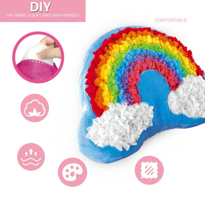 DIY Plush Pillow Toy Three-Dimensional Handmade Doll Material Package(Heart Shaped Rainbow) - Early Education Toys by buy2fix | Online Shopping UK | buy2fix