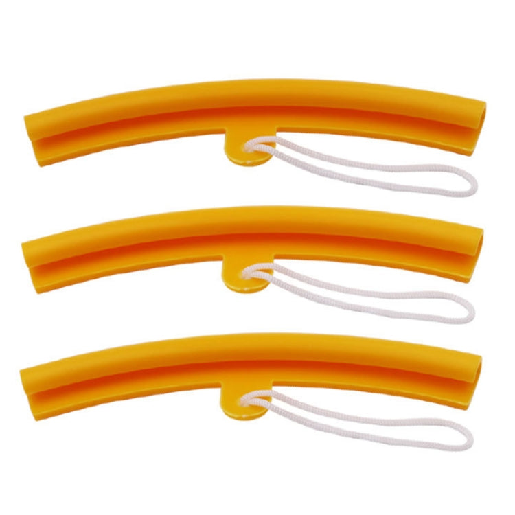 6 PCS Thickening Wear Resistant Scratch-Resistant Tire Wheel Steel Ring Protective Cover(Yellow) - In Car by buy2fix | Online Shopping UK | buy2fix