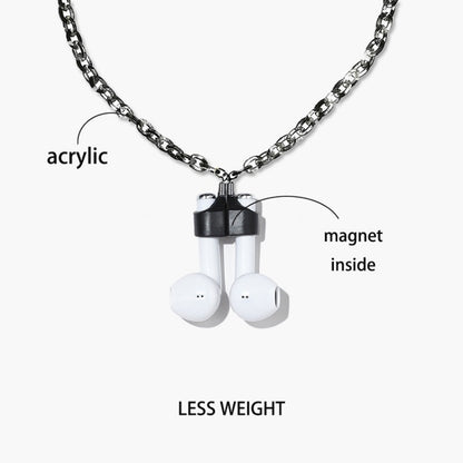 Wireless Earphones Acrylic Strong Magnetic Lightweight Anti-Lost Chain For AirPods(Black) - Apple Accessories by buy2fix | Online Shopping UK | buy2fix