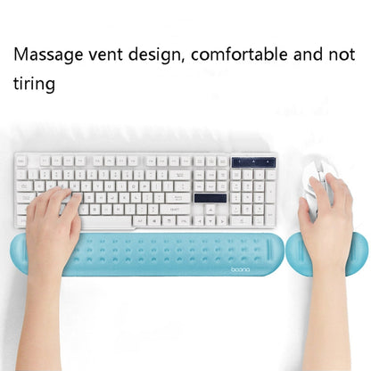 Baona Silicone Memory Cotton Wrist Pad Massage Hole Keyboard Mouse Pad, Style: Mouse Pad (Gray) - Mouse Pads by Baona | Online Shopping UK | buy2fix