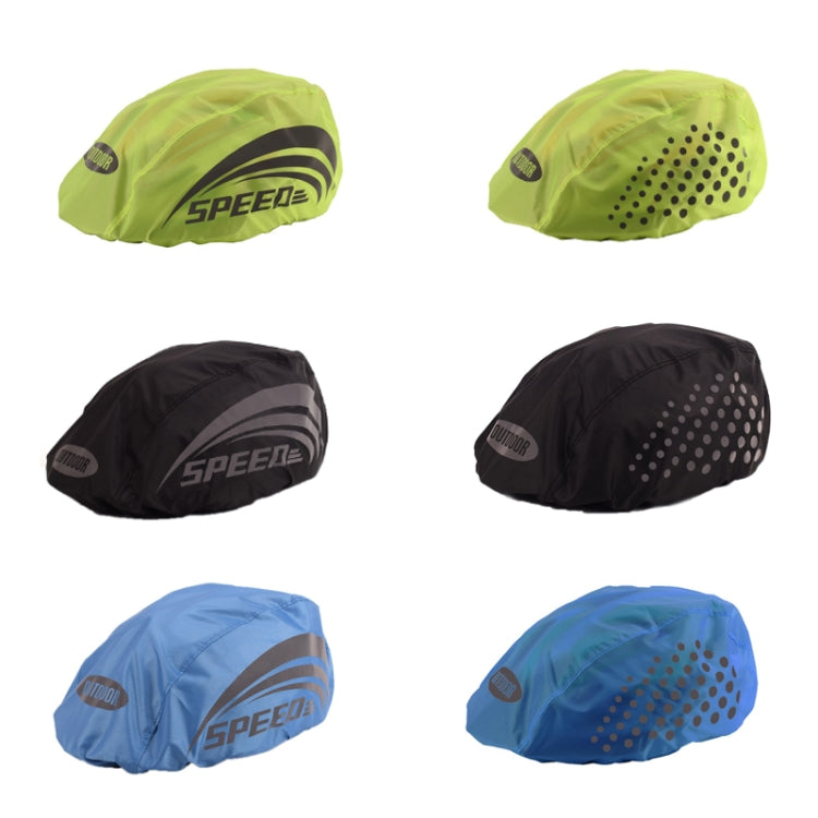 2 PCS Cycling Helmet Rain Cover Outdoor Reflective Safety Helmet Cover, Size: Free Size(Fluorescent Green (Style 1)) - Protective Helmet & Masks by buy2fix | Online Shopping UK | buy2fix