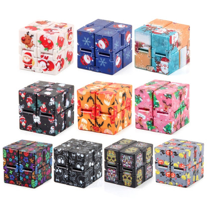 3 PCS Infinite Magic Cube Halloween & Christmas Theme Decompression Pocket Cube Second Order Cube Toy(NO.335K-2 Christmas White) - Magic Cubes by buy2fix | Online Shopping UK | buy2fix