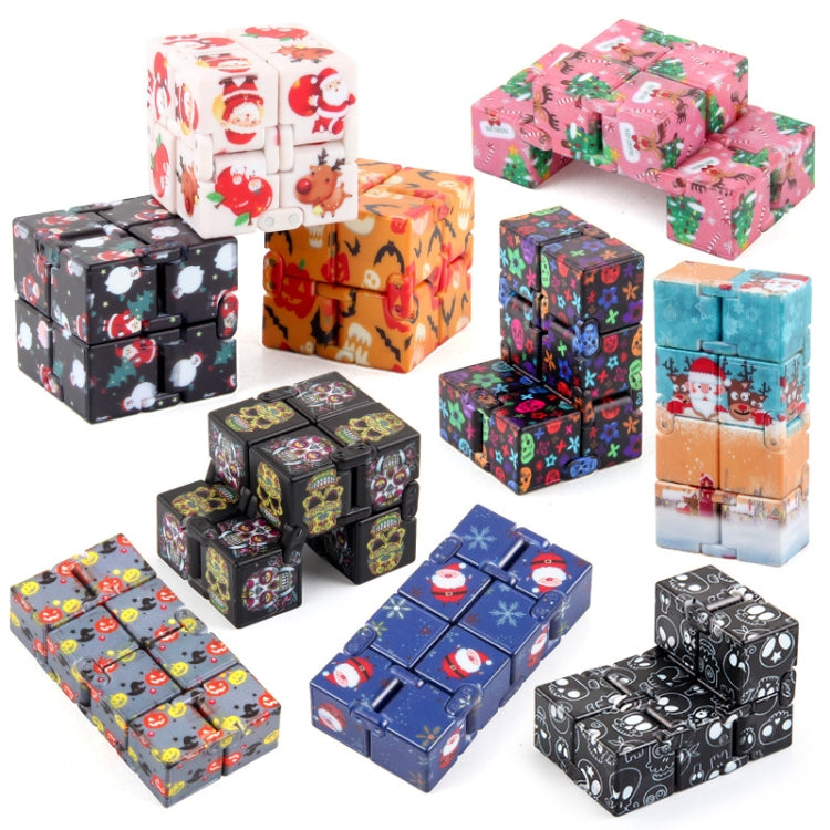 3 PCS Infinite Magic Cube Halloween & Christmas Theme Decompression Pocket Cube Second Order Cube Toy(NO.335K-2 Christmas White) - Magic Cubes by buy2fix | Online Shopping UK | buy2fix