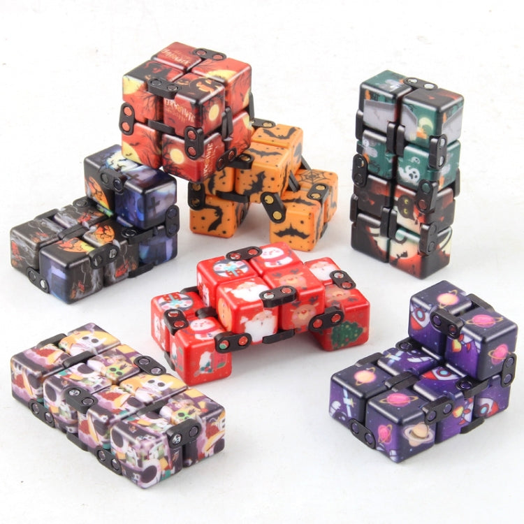 3 PCS  Infinite Magic Cube Halloween Theme Variety Flip Folding Second Order Magic Cube Finger Toy, Colour: NO.168-8-24 Halloween Green - Magic Cubes by buy2fix | Online Shopping UK | buy2fix