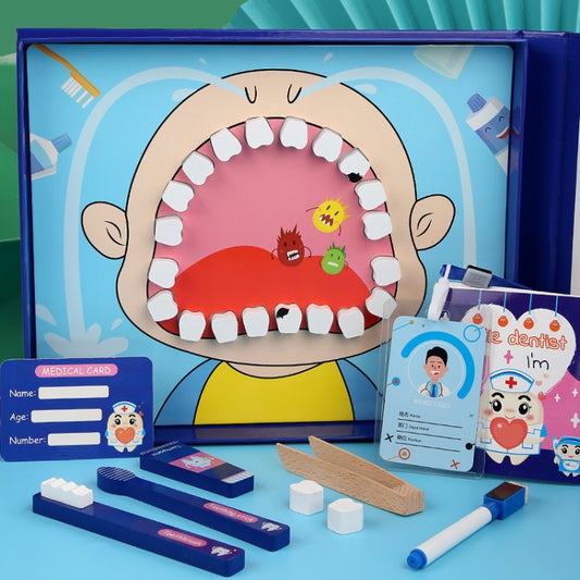 Children Educational Role Playing Simulation Wooden Dentist Suit(Little Dentist) - Pretend Play Toys by buy2fix | Online Shopping UK | buy2fix