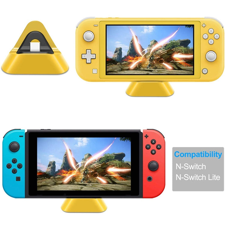 2 PCS DOBE TNS-19062 Host Charging Bottom Portable Triangle Game Console Charger For Switch / Lite(Yellow) - Toys & Hobbies by DOBE | Online Shopping UK | buy2fix