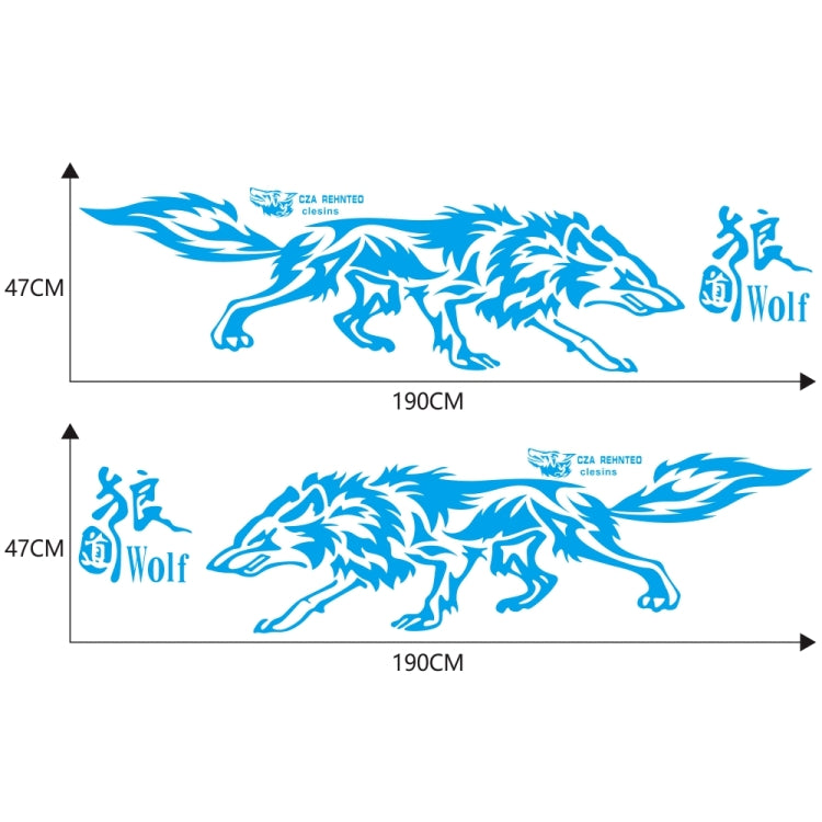 D-70 Wolf Totem Car Stickers Car Personality Modified Car Stickers(Blue) - In Car by buy2fix | Online Shopping UK | buy2fix