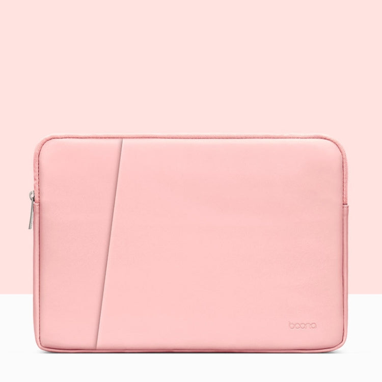 Baona BN-Q004 PU Leather Laptop Bag, Colour: Double-layer Pink, Size: 16/17 inch - 15.6 - 17 inch by Baona | Online Shopping UK | buy2fix