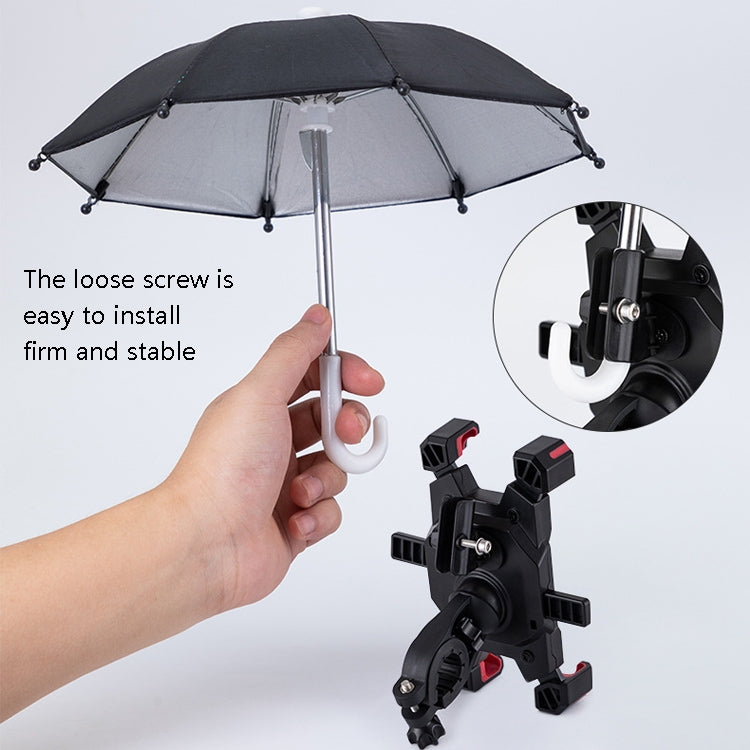 CYCLINGBOX Bicycle Mobile Phone Bracket With Parasol Rider Mobile Phone Frame, Style: Handlebar Installation (Red) - Outdoor & Sports by CYCLINGBOX | Online Shopping UK | buy2fix