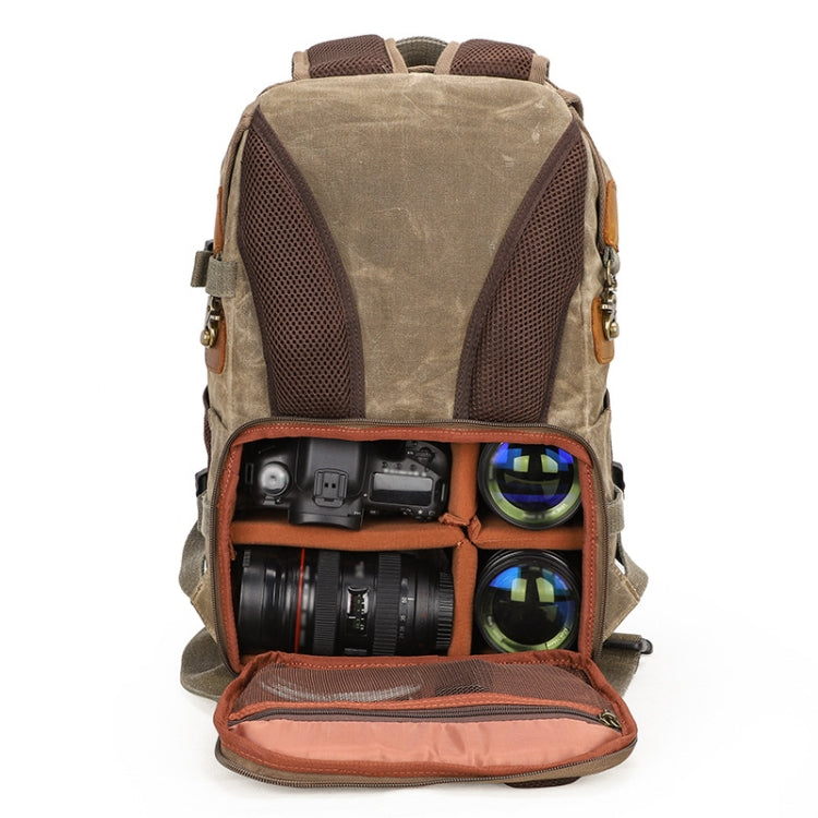 3040 Batik Canvas Shoulder Camera Bag Micro Single Digital Camera Bag(Gray) - Camera Accessories by buy2fix | Online Shopping UK | buy2fix