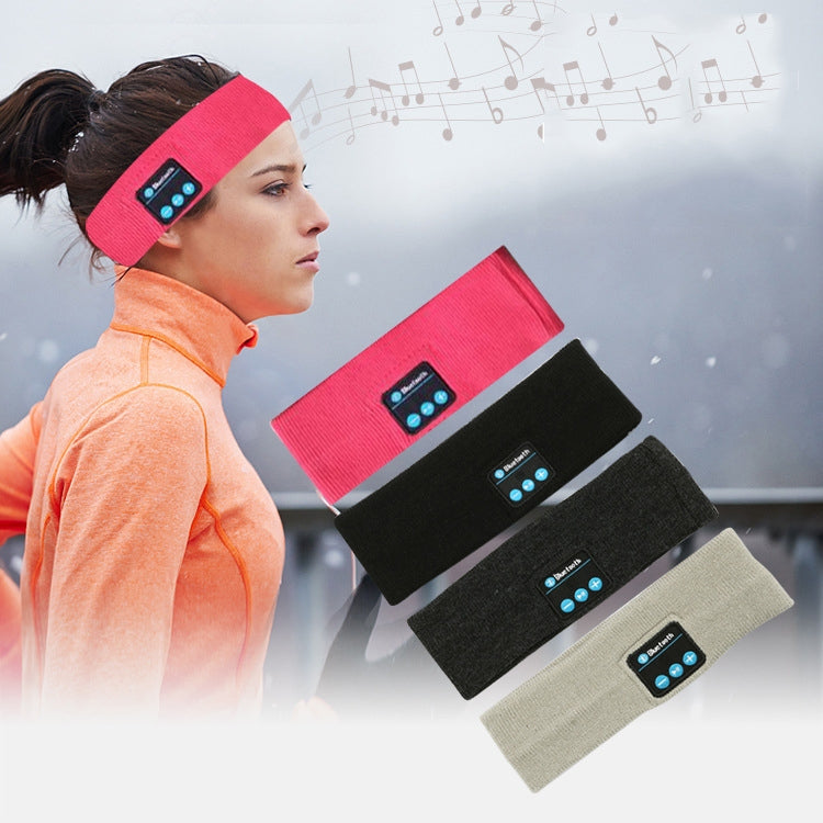 Bluetooth Headset Sports Headband Outdoor Running Yoga Sweat-Absorbent Headscarf, Colour: Gray - Smart Wear by buy2fix | Online Shopping UK | buy2fix
