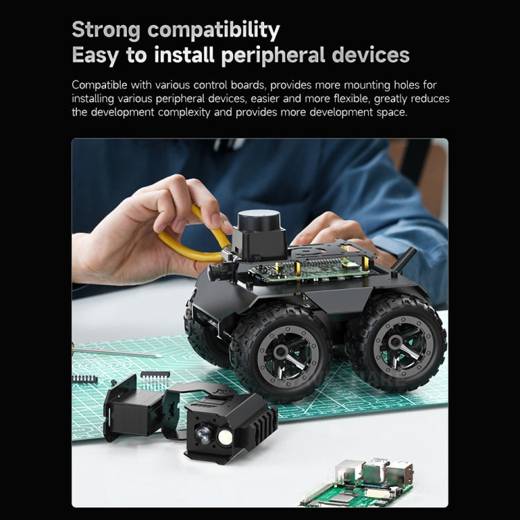 Waveshare WAVE ROVER Flexible Expandable 4WD Mobile Robot Chassis, Onboard ESP32 Module(US Plug) - Robotics Accessories by Waveshare | Online Shopping UK | buy2fix