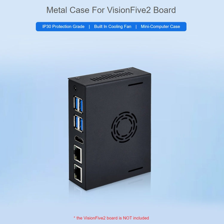 Waveshare 25311 Metal Case For VisionFive2 Board, With Cooling Fan - Mini PC Accessories by Waveshare | Online Shopping UK | buy2fix