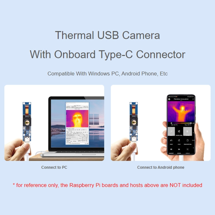 Waveshare Long-Wave IR Thermal Imaging Camera Module, 80×62 Pixels, 45°FOV(Type-C Port) - Module by Waveshare | Online Shopping UK | buy2fix