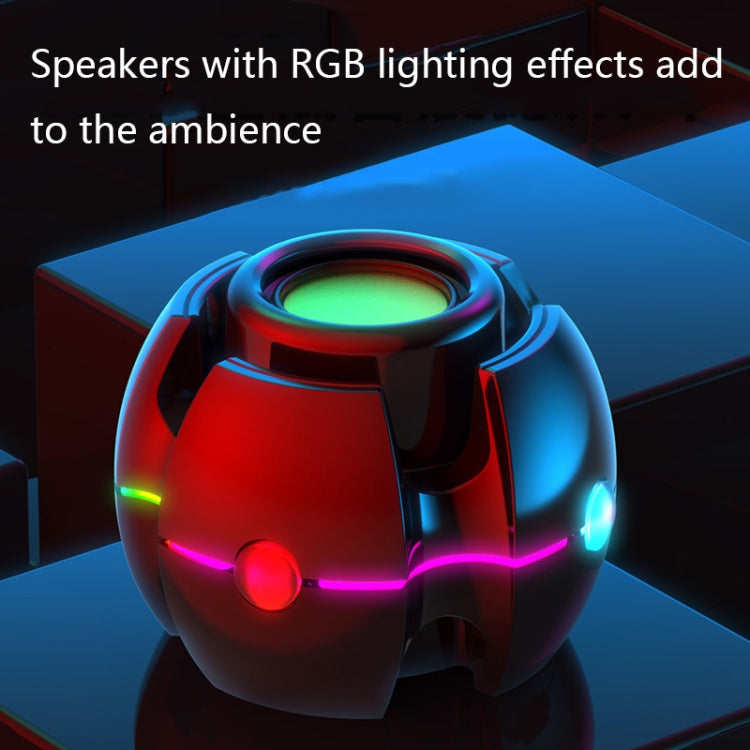 RGB Light Effect Gyro Shape Wireless Bluetooth Audio(White) - Mini Speaker by buy2fix | Online Shopping UK | buy2fix