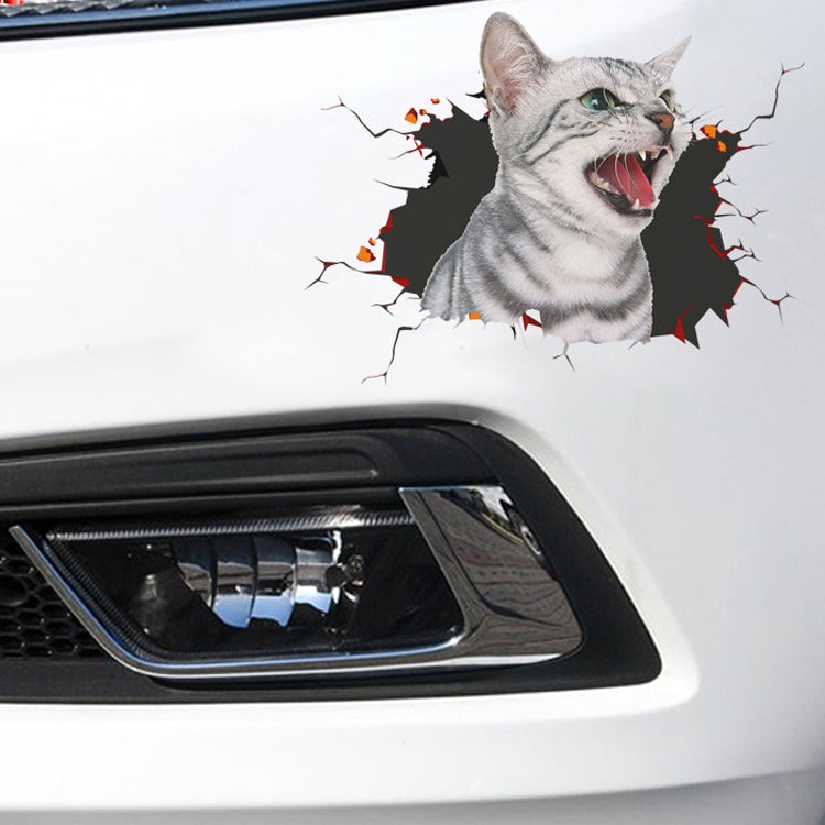 4 PCS 3D Simulation Animal Personality Car Stickers Glass Car Door Scratches Decorative Occlusion Stickers(Cat Style 5) - In Car by buy2fix | Online Shopping UK | buy2fix