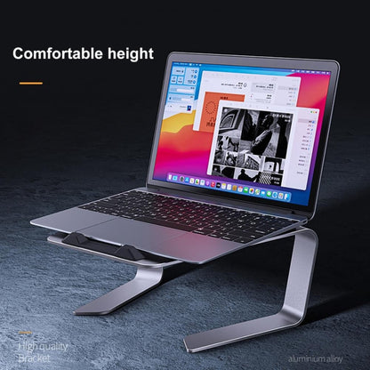 BONERUY P49 Aluminium Alloy Heat-Dissipating Notebook Holder Storage Heightened Holder(Silver) - Computer & Networking by BONERUY | Online Shopping UK | buy2fix
