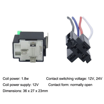 5 Sets JD2912 4 Pin Car Relay With Fuse, Rated voltage: 12V - In Car by buy2fix | Online Shopping UK | buy2fix