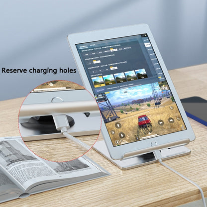 Aluminum Alloy Folding Tablet Bracket(Bright Silver) - Desktop Holder by buy2fix | Online Shopping UK | buy2fix